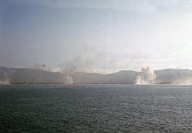 S19640303009.JPG - SHORE BOMBARDMENTIN PREP FOR LANDING