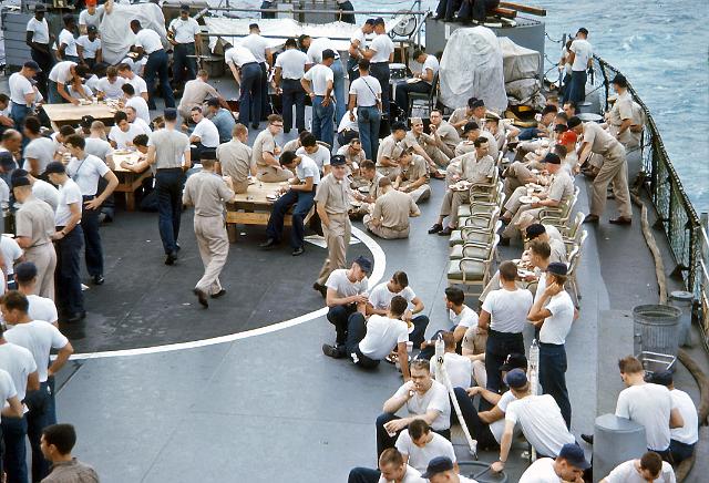 S19651106020.JPG - COOKOUT ON THE FANTAIL